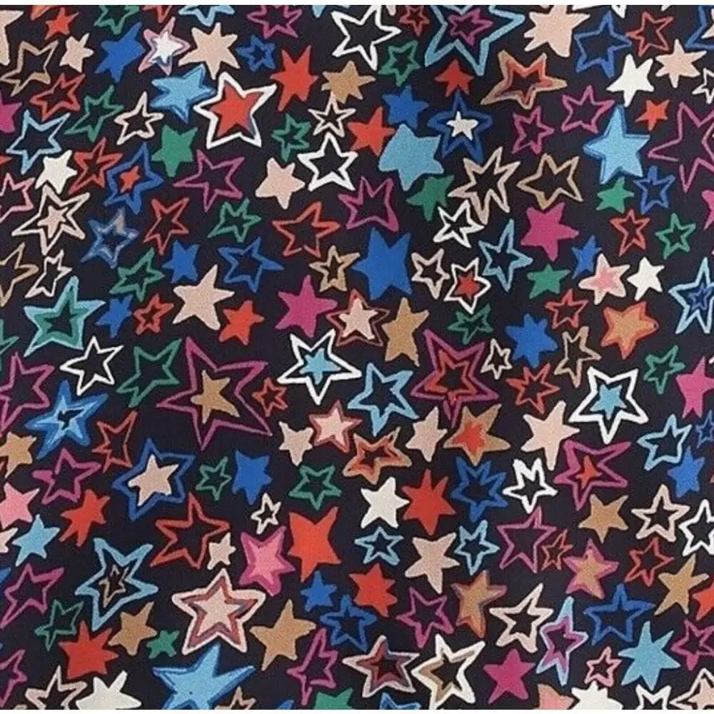 J Crew Carrie Cami Kaleidoscope Star Tank Top Y-back black H6568